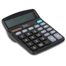 得力（deli）837ES 通用型桌面计算器 12位 双电源 黑色