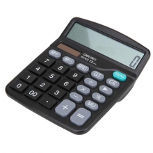 得力（deli）837ES 通用型桌面计算器 12位 双电源 黑色