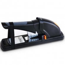 得力（deli）0387 重型厚层订书机/省力加厚订书器 80页（适用书针23/6~23/13）黑色