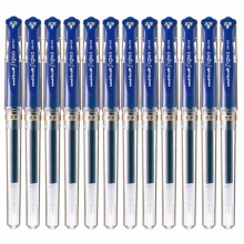三菱（Uni）UM-153 防水速记中性笔/双珠签字笔（替芯UMR-10）1.0mm 蓝色 12支装