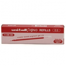 三菱（UNI）UMR-5 中性笔替芯（适用UM-100）0.5mm 红色 12支装