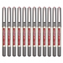 三菱（Uni）UB-157 直液式中性笔/耐水走珠笔/签字笔 0.7mm 红色 12支装