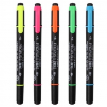 三菱（UNI）PUS-101T-5C 双头荧光笔/标记笔 5色套装