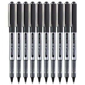 三菱（UNI）UB-150 透视耐水性直液性走珠笔/中性笔/签字笔 0.5mm 黑色 10支装