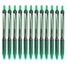 百乐（PILOT）BXRT-V5 按动针管笔/中性笔/签字笔/水笔（替芯BXS-V5RT）0.5mm 绿色 12支装
