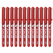 百乐（PILOT）BL-VB5 威宝直液式走珠笔/水性笔/签字笔 0.5mm 红色 12支装