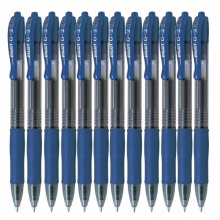 百乐（PILOT）BL-G2-10 按动中性笔/G-2啫喱笔/签字笔（替芯BLS-G2-10）1.0mm 蓝色 12支装