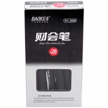 宝克（BAOKE）PC2088 财会笔/半针管中性笔/签字笔 0.28mm 黑色 12支/盒