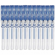 宝克（BAOKE）PC1738 中性笔/签字笔/水笔（替芯PS106E）0.7mm 蓝色 12支/盒