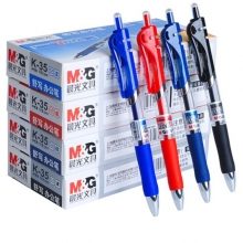 晨光（M&G）K35 经典按动中性笔/签字笔（替芯G-5）0.5mm 红色 12支/盒