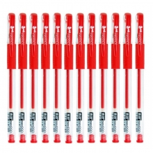 真彩（TRUECOLOR）GP009 办公中性笔/签字笔/水笔（替芯GR009）0.5mm 红色 12支/盒