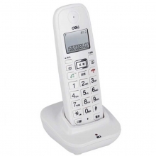 得力（deli）791 数字电话子母机 大屏幕/停电座机可用（素雅白）