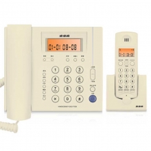 步步高（BBK）W263 一拖一数字无绳固定电话机/子母机 内部对讲/三方通话 玉白色