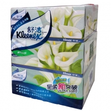 舒洁（Kleenex）2312-02 马蹄莲硬盒抽纸 200抽 3盒*10提/箱