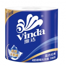 维达（Vinda）V4028 蓝色经典卫生卷纸 180克*10卷*6提/包