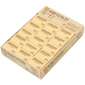 南韩 100A 美术用4B橡皮擦 中号 30块/盒