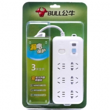 公牛（BULL）GN-705 漏电保护带保护门插座/接线板/插线板 防触电插排 总控六位 3米