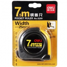 得力（deli）8209 全包胶带锁定钢卷尺/测量尺 7.5m
