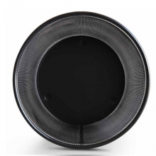 得力（deli）9190 金属网状垃圾桶/圆形纸篓 中号（直径26.6cm）黑色