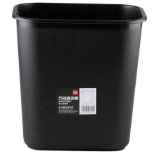 得力（deli）9562 方形清洁桶/垃圾桶 黑色（长25cm*宽20.5cm*高29cm）适用50*60cm垃圾袋