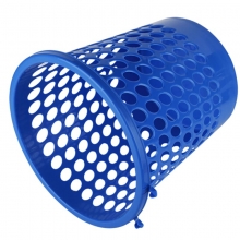 得力（deli）9556 经济耐用型圆形纸篓/清洁桶（直径23cm*H25cm）蓝色