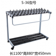 杰丽斯（JIELISI）S-36 带锁雨伞架 雨伞收纳架 金属雨具储存固定架雨伞架 伞架 挂伞架 万向轮 孔伞架伞桶 36孔