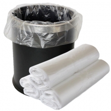 国产 平口塑料袋垃圾袋/一次性袋 45*50cm 白色（加厚型）约100只/捆
