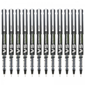 百乐（PILOT）BXC-V5 大容量可换胆走珠笔/BX-V5升级版水笔/签字笔（替芯BXS-IC-S3）0.5mm 黑色 12支装