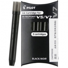 百乐（PILOT）BXS-IC-S3 可换墨胆/笔芯（适用BXC-V5/V7）黑色 3支/盒