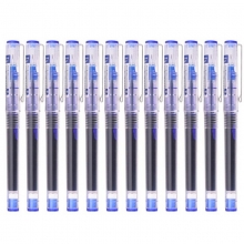 白雪（snowhite）X55 多色直液式走珠笔/中性笔 0.5mm 蓝色 12支装
