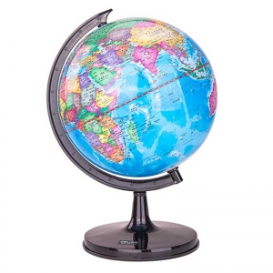 得力（deli）3034 旋转教学地球仪 塑料底座 带刻度 彩色 Ф25cm