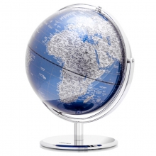 得力（deli）2162 万向双轴旋转世界地球仪 金属底座 直径25cm 蓝色