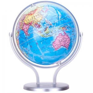 得力（deli）2174 商务万向地球仪摆 金属底座 Ф20cm 蓝色
