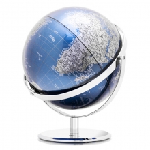 得力（deli）2162 万向双轴旋转世界地球仪 金属底座 直径25cm 蓝色