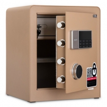 得力（deli）4078B 电子密码保管箱保险柜 高45CM  带内柜 金色