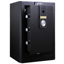 得力（deli）4053 黑尊系列指纹密码高级全钢保险箱保险柜保管箱 3C认证 高72cm 黑色
