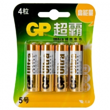 超霸（GP）GP15A-L4 5号/1.5V高能量碱性电池干电池 4粒装