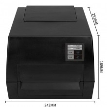 得力（deli）DL-825T 热敏+热转印标签打印机 不干胶条码电子面单打印机 108mm 黑色
