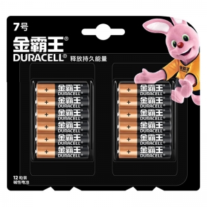 金霸王（Duracell）7号 1.5V碱性电池 无汞干电池 12粒装