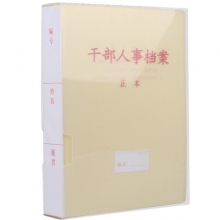 永硕（UOSO）4.5cm PP塑料干部人事档案盒 A4新标准人事档案夹 PP塑料人事档案盒（三柱蛇簧夹）10个装