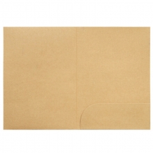 得力（deli）5917 牛皮纸A4文件套 L型资料文件袋 单页文件夹 米黄色 10只装