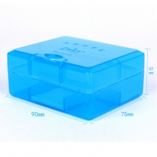 雅齐利（YAQILI）8698 小号透明蓝印章盒 可存放发票章/合同章/公章/法人章/财务章 90*75*40mm