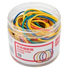 得力（deli）3219 筒装彩色橡胶圈橡皮筋 50g