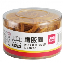 得力（deli）3215 筒装橡胶圈/橡皮筋 100g