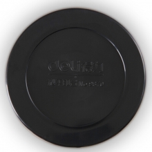 得力（deli）9870 大号圆形塑壳秒干印台印泥 Φ95mm 水性 红色