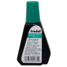 卓达（trodat）7011 印油/翻转印章专用水性油墨补充液万次章油 28ml 绿色