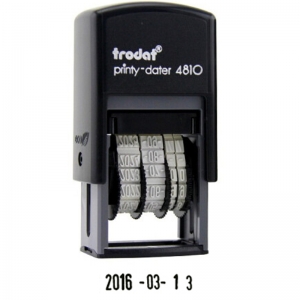 卓达（trodat）4810 回墨日期印/可调式日期章 20*3.8mm 中文印 黑色字