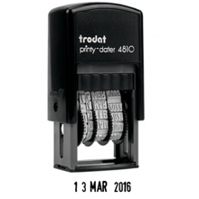 卓达（trodat）4810 回墨日期印/可调式日期章 20*3.8mm 英文印 黑色字