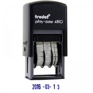 卓达（trodat）4810 回墨日期印/可调式日期章 20*3.8mm 中文印 蓝色字