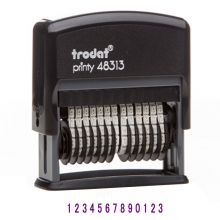 卓达（trodat）48313 可调式号码机/数字章回墨印回墨章 13位 字高3.8mm 紫色